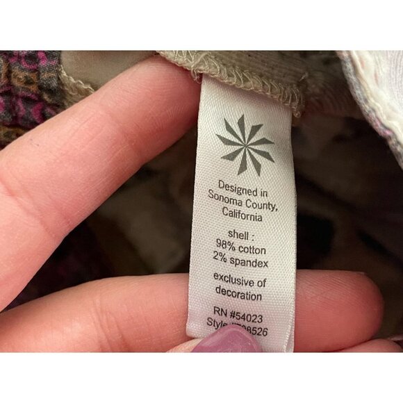 Athleta Whenever Corduroy Skirt A-Line Flare Pockets Drawstring Beige Sz 4P - Picture 5 of 8